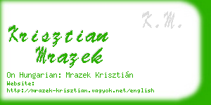 krisztian mrazek business card